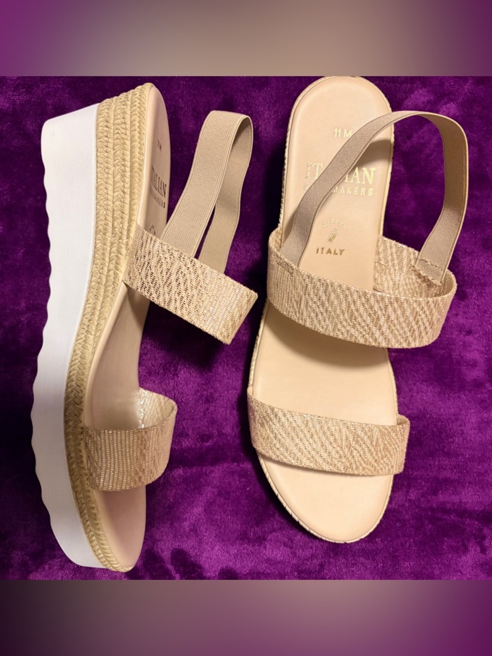 Italian Shoemakers Tan Slide Mule - Wide Strap